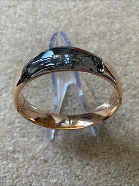 Swarovski Rose Gold Bracelet with Smoky Gray Crystal